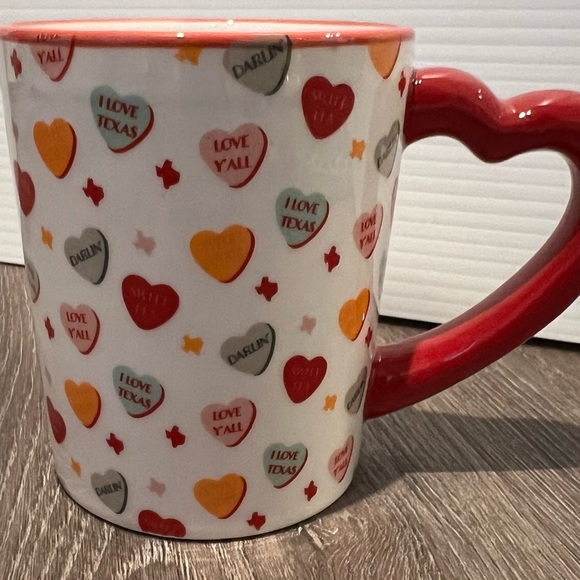 Super Cute Texas-Themed Conversation Hearts 16 oz Mug- NWT - Picture 3 of 4